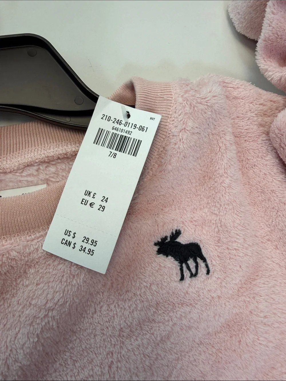 NWT Abercrombie kids Cozy Pink Sherpa sleep shirt